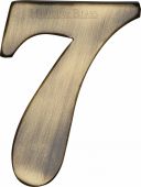 C1568 7-AT Heritage Brass Numeral 7 Self Adhesive 51mm &lpar;2"&rpar; Antique Brass Finish