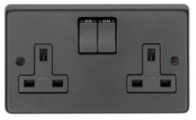 34224&sol;2 From The Anvil MB Double 13 Amp Switched Socket