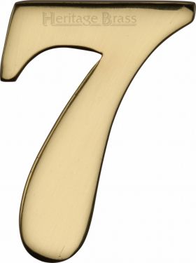 Click Here To Enlarge This Photo Of C1568 7-PB Heritage Brass Numeral 7 Self Adhesive 51mm &lpar;2"&rpar; Polished Brass Finish