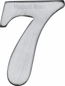 C1568 7-SC Heritage Brass Numeral 7 Self Adhesive 51mm &lpar;2"&rpar; Satin Chrome Finish