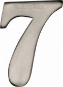 C1568 7-SN Heritage Brass Numeral 7 Self Adhesive 51mm &lpar;2"&rpar; Satin Nickel Finish