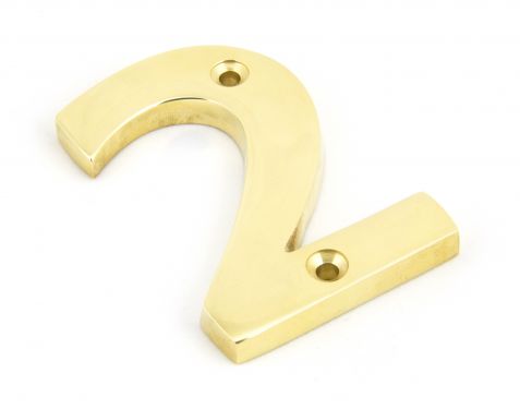 Click Here To Enlarge This Photo Of 83712 From The Anvil Polished Brass Numeral 2
