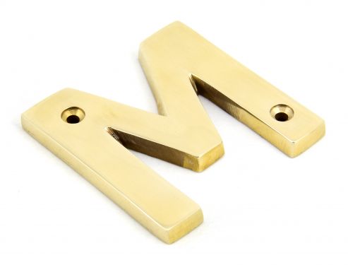Click Here To Enlarge This Photo Of 83801M From The Anvil Polished Brass Letter M