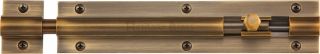 C1582 8-AT Heritage Brass Door Bolt Straight 8" x 1 &frac14;" Antique Brass Finish