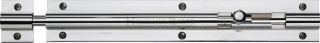 C1582 8-PC Heritage Brass Door Bolt Straight 8" x 1 &frac14;" Polished Chrome Finish