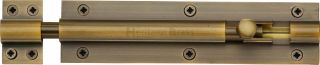C1584 6-AT Heritage Brass Door Bolt Straight 6" x 1 &half;"" Antique Brass Finish