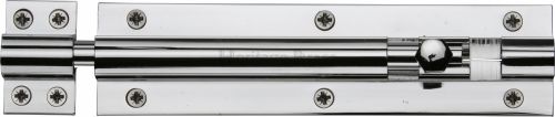 Click Here To Enlarge This Photo Of C1584 6-PC Heritage Brass Door Bolt Straight 6" x 1 &half;"" Polished Chrome Finish