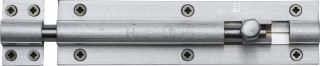 C1584 6-SC Heritage Brass Door Bolt Straight 6" x 1 &half;"" Satin Chrome Finish