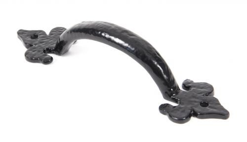 Click Here To Enlarge This Photo Of 73141 From The Anvil Black Antique 6" Fleur-de-Lys Pull Handle 123mm c&sol;c