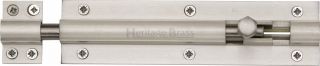 C1584 6-SN Heritage Brass Door Bolt Straight 6" x 1 &half;"" Satin Nickel Finish