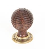 83876 From The Anvil Rosewood & Aged Brass Beehive Cabinet Knob - Large