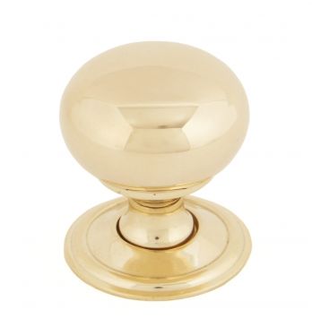 Click Here To Enlarge This Photo Of 83883 From The Anvil Polished Brass Mushroom Cabinet Knob - Small