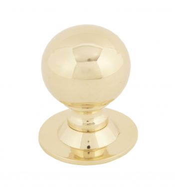 Click Here To Enlarge This Photo Of 83887 From The Anvil Polished Brass Ball Cabinet Knob - Small