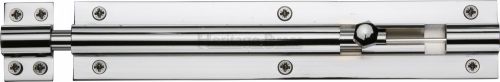 Click Here To Enlarge This Photo Of C1584 8-PC Heritage Brass Door Bolt Straight 8" x 1 &half;"" Polished Chrome Finish