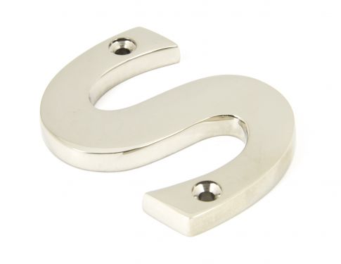 Click Here To Enlarge This Photo Of 90303S From The Anvil Polished Nickel Letter 'S'