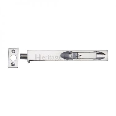 Click Here To Enlarge This Photo Of C1680 10-PC Heritage Brass Lever Action Flush Bolt 10" x &period;&frac34;" Polished Chrome Finish