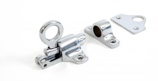 90268 From The Anvil Polished Chrome Fanlight Catch &plus; Two Keeps