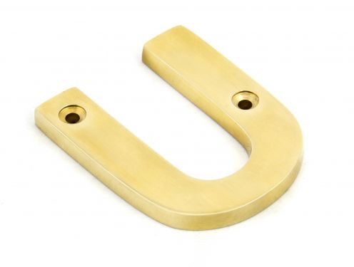 Click Here To Enlarge This Photo Of 83801U From The Anvil Polished Brass Letter U