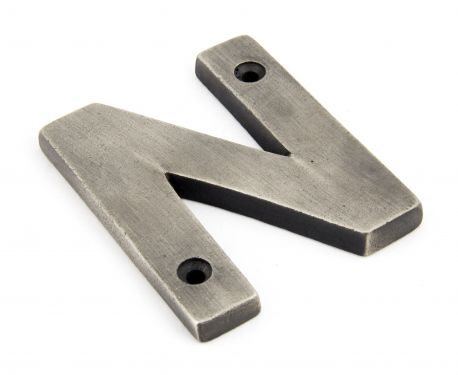Click Here To Enlarge This Photo Of 83803N From The Anvil Antique Pewter Letter N