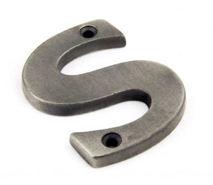 Click Here To Enlarge This Photo Of 83803S From The Anvil Antique Pewter Letter S