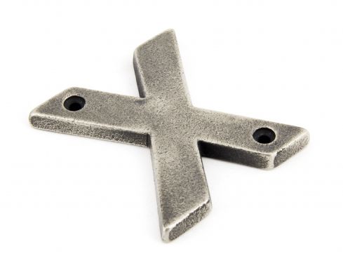Click Here To Enlarge This Photo Of 83803X From The Anvil Antique Pewter Letter X
