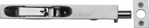 Click Here To Enlarge This Photo Of C1680 6-SC Heritage Brass Lever Action Flush Bolt 6" x &period;&frac34;" Satin Chrome Finish