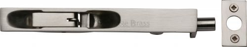 Click Here To Enlarge This Photo Of C1680 6-SN Heritage Brass Lever Action Flush Bolt 6" x &period;&frac34;" Satin Nickel Finish