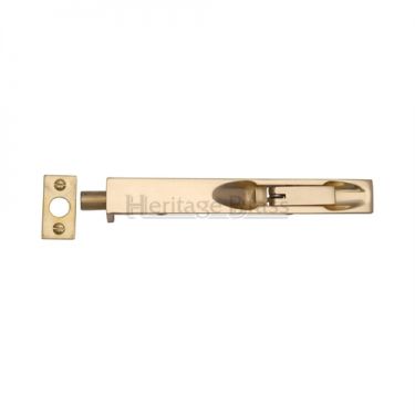 Click Here To Enlarge This Photo Of C1680 8-PB Heritage Brass Lever Action Flush Bolt 8" x &period;&frac34;" Polished Brass Finish