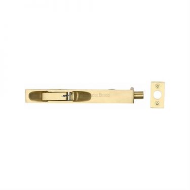 Click Here To Enlarge This Photo Of C1680 8-SB Heritage Brass Lever Action Flush Bolt 8" x &period;&frac34;" Satin Brass Finish
