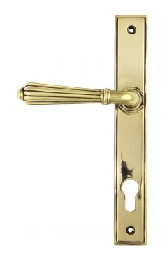 Click Here To Enlarge This Photo Of 45314 From the Anvil Aged Brass Hinton Slimline Lever Espag&period; Lock Set - 92mm Centres - 212mm Screw Centres
