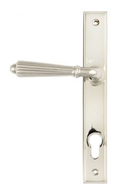 Click Here To Enlarge This Photo Of 45326 From the Anvil Polished Nickel Hinton Slimline Lever Espag&period; Lock Set - 92mm Centres - 212mm Screw Centres