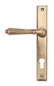45338 From the Anvil Polished Bronze Hinton Slimline Lever Espag&period; Lock Set - 92mm Centres - 212mm Screw Centres