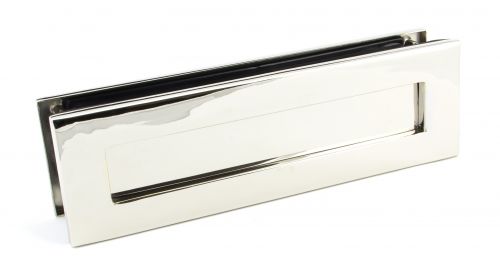 Click Here To Enlarge This Photo Of 45443 From the Anvil Polished Nickel Traditional Letterbox - Size&colon; 315x92mm - C&sol;C&colon; 283mm - Aperture&colon; 249x41mm