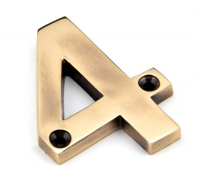 Click Here To Enlarge This Photo Of 92024 From the Anvil Polished Bronze Numeral 4