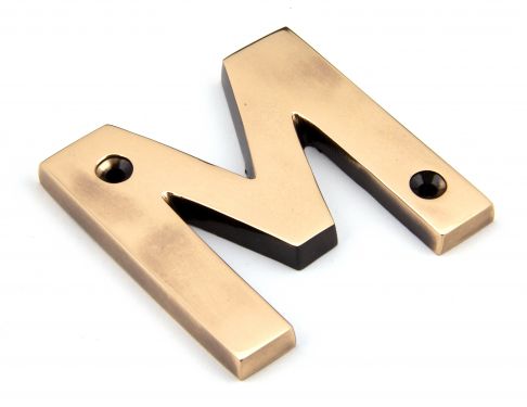 Click Here To Enlarge This Photo Of 92031M From the Anvil Polished Bronze Letter M