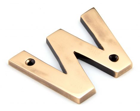 Click Here To Enlarge This Photo Of 92031W From the Anvil Polished Bronze Letter W