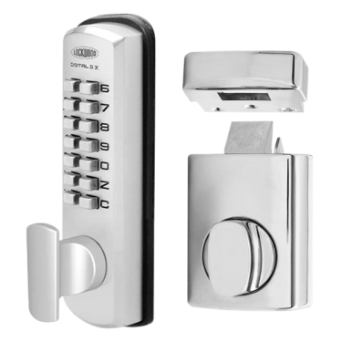 Click Here To Enlarge This Photo Of L3756 - LOCKWOOD DGT002 Series Digital Lock With Rim Latch & Holdback - Open IN