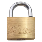 AS2516 - ASEC KD Open Shackle Brass Padlock 40mm