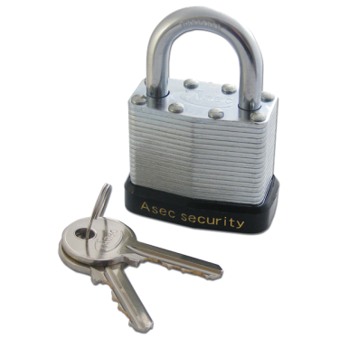 Click Here To Enlarge This Photo Of AS2538 - ASEC 787 & 797 Open Shackle Laminated Padlock 40mm KD