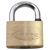 AS2527 - ASEC KD Open Shackle Brass Padlock 50mm