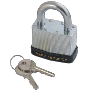 Click Here To Enlarge This Photo Of AS2540 - ASEC 787 & 797 Open Shackle Laminated Padlock 50mm KD