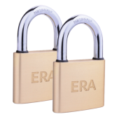 L26003 - ERA Solid Brass 40mm Padlock KD &lpar;Twin Pack&rpar;