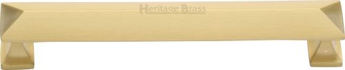 Click Here To Enlarge This Photo Of C2231 152-SB Heritage Brass Cabinet Pull Pyramid Design 152mm ctc Satin Brass Finish