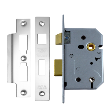 Click Here To Enlarge This Photo Of 3275 - UNION 2226 Mortice Bathroom Lock 64mm Satin Chrome