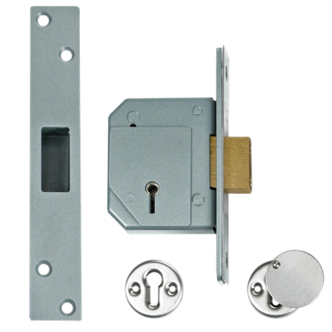 Click Here To Enlarge This Photo Of 157 - UNION C-Series 3G114 5 Lever Deadlock 67mm Satin Chrome Keyed to Differ