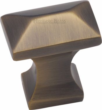 Click Here To Enlarge This Photo Of C2232-AT Heritage Brass Cabinet Knob Pyramid Design 35mm Antique Brass Finish