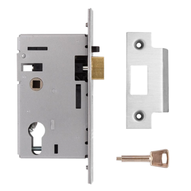 Click Here To Enlarge This Photo Of L5101 - UNION L2349 Euro Nightlatch Case 77mm Satin Chrome
