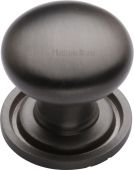 C2240 25-MB Heritage Brass Cabinet Knob Victorian Round Design with Base 25mm Matt Bronze Finish
