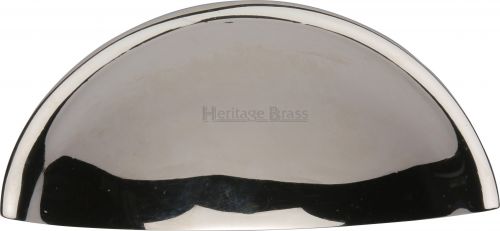 Click Here To Enlarge This Photo Of C2760-PNF Heritage Brass Drawer Pull Half Moon Design 57mm ctc Polished Nickel Finish