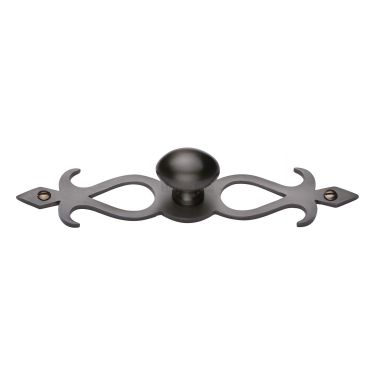 Click Here To Enlarge This Photo Of C3072 32-MB Heritage Brass Cabinet Knob Oval&sol;Backplate Design 32mm Matt Bronze Finish